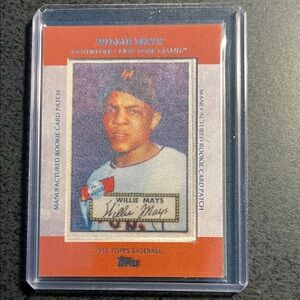 Willie Mays Rookie Commemorative Patch Card